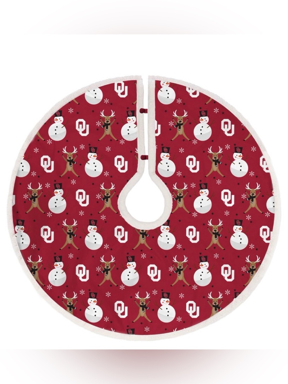 University of Oklahoma Red Holiday Tree Skirt